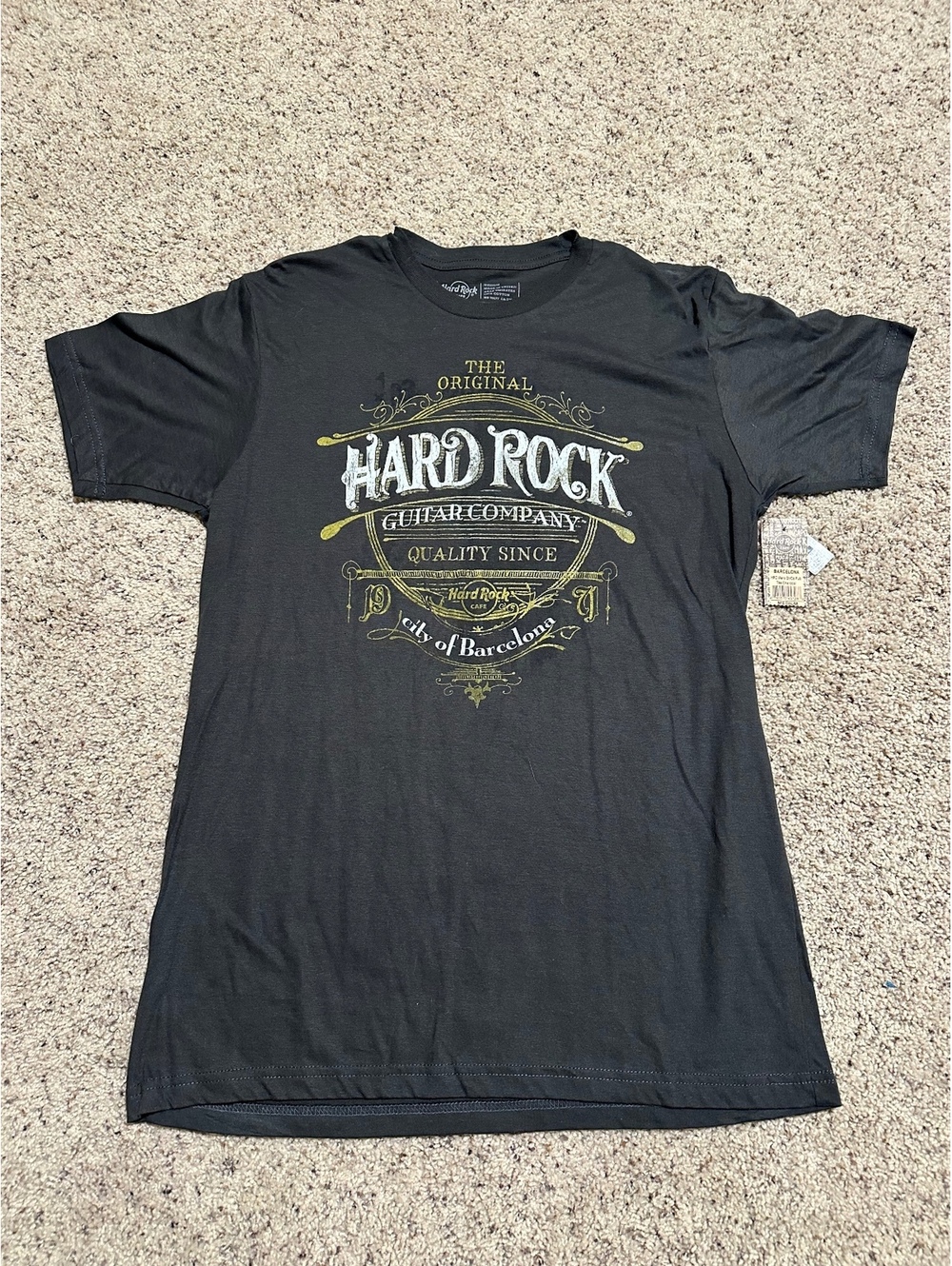 Hard Rock Cafe Barcelona Black Graphic T-Shirt Medium